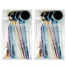 아이비스 거울 카트리지 연필 본품 4종 + 리필 4종 세트 HB, 옐로우, 핑크, 민트, 블루, 2세트