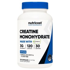 nutricost Creapure 純肌酸 99g, 1個, 120錠