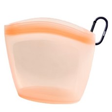 SiliPot 頂級矽膠便攜拉鍊袋 玫瑰粉, 1個, 1入