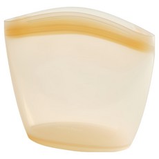 SiliPot 頂級矽膠便攜式拉鍊袋 沙米色, 1個, 1入