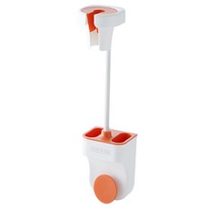 多功能無痕蓮蓬頭收納掛架 橙色 浴室收納好幫手 無痕安裝, 34 x 9 x 7.3cm