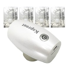 Ksprout 愛藏鮮 3WELL 2in1充抽氣真空機 + 真空壓縮袋 4個 露營戶外活動/玩水收納必備 珍珠白, 1組, 1入