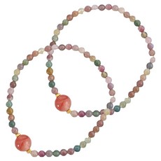 高雅奢華串珠風格念珠, 2個, 嬰兒粉