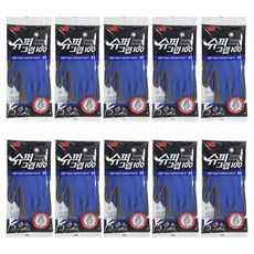 3M Super Grip 100 手套, 藍色, 10個