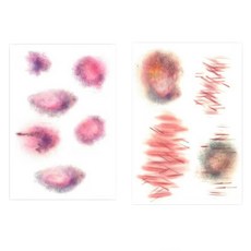 gelluna 仿真假扮 萬聖節身體紋身貼紙 2款套組 T-195, 1套, 混合色