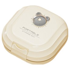 Rijichimbo簡約按星期分裝藥盒 7格 淺米色 8*8*4cm, 1個