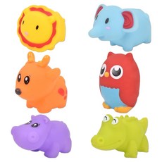 OZ TOY 橡膠沐浴玩具 6種, 1套, SQ22014-2 動物
