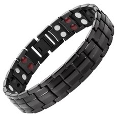 Homesell 男士鈦手鍊 黑色 21 x 1.5 cm, 1個