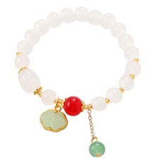 홈셀 祈願好運手鍊 K3624 白色 吉兆好運 18cm, 1個