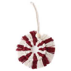 파라다이소 PDS홈데코 노르딕 써클 오너먼트 인테리어 벽장식 마크라메, 레드