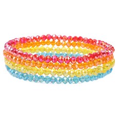 Homecell 瑜珈冥想彈性手鍊 彩虹 18cm, 1個