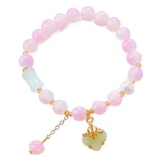 Homcell 祈願好運手鍊 K3625 粉色幸運草 18cm, 1個