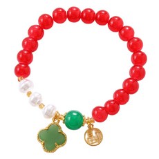 HOMSEL 祈福手鍊 K3621 紅色 18cm, 1個