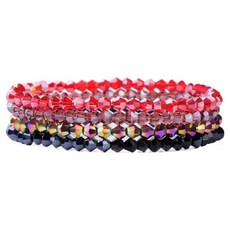 Homcell 瑜珈冥想彈性手環 紅色混搭 18cm, 1個