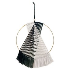 파라다이소 PSD홈데코 루나 서클 드림링 인테리어 벽장식 마크라메, 블랙