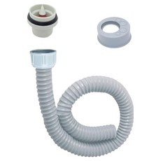 Abiang 水槽防臭錐形排水管 + 90cm水槽軟管 + 防臭蓋 套組, 1套, 單一顏色