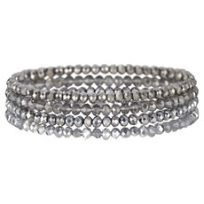 Homesell 瑜珈冥想彈性手鍊 銀色 18cm, 1個