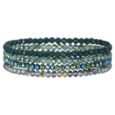 Homesel 瑜珈冥想彈性手鍊 綠色 18cm, 1個