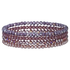 Homesell 瑜珈冥想彈性手鍊 紫色 18cm, 1個