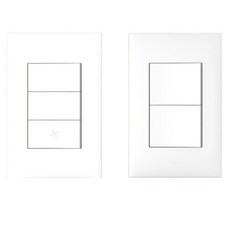 Legrand 羅格朗 Apella White Simple 3孔開關 下方FAN + 2孔開關 套組, 1套