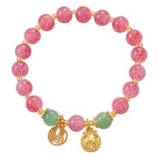 Homecell 幸運祈願手鍊 K3623 福字金畫龍 18cm, 1個