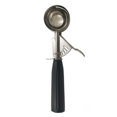 不鏽鋼水果球器冰淇淋勺 30號 47mm, 黑色, 1個