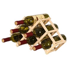 Signpost 原木6瓶收納紅酒架, 1個, 淺色原木