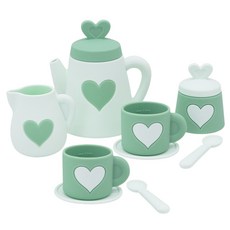 兒童小天使軟萌柔軟扮家家酒茶具組, 1套, 綠色