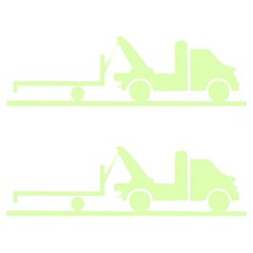 Allode 輕量夜光開關貼紙 2入, NO.10 拖吊車