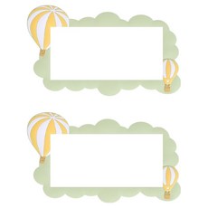 Allode 夢幻莊園開關貼紙 2入, NO.16 綠色熱氣球 中款