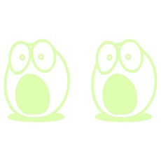 Allode 輕量夜光開關貼紙 2入, NO.07 驚訝表情