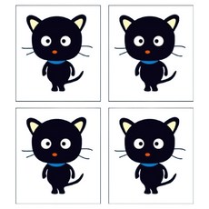 Allode 每日開關貼紙 4入, NO.07 發呆貓