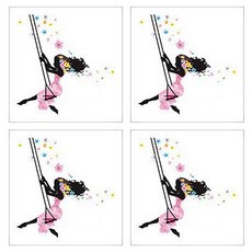 Allode 蝴蝶少女開關貼紙 4入, NO.04 鞦韆少女