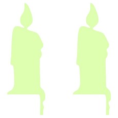 Allode 輕量夜光開關貼紙 2入, NO.01 燭光