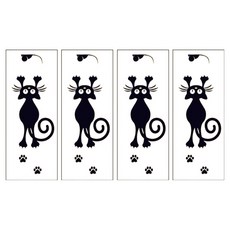 Allode 每日開關貼紙 4入, NO.09 跳跳貓