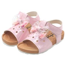 女童用 RD糖果蝴蝶結 BK 涼鞋