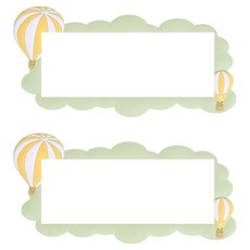 Allode 夢幻莊園開關貼紙 2入, NO.17 綠色熱氣球 大款