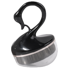 蕉蕉購物 天鵝藝術無痕柔軟粉底刷, 黑色, 1個