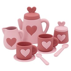 兒童小天使軟萌柔軟扮家家酒茶杯遊戲茶具組, 1套, 粉紅色
