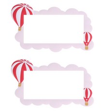 Allode 夢幻莊園開關貼紙 2入, NO.10 粉色熱氣球 中款