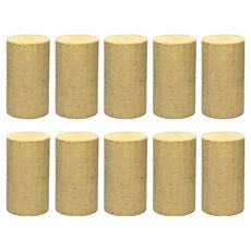 圓柱形軟木葡萄酒瓶塞, 10個, 棕色