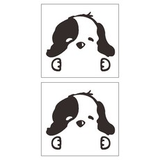 Allode 經典開關貼紙 2入, NO.04 米克斯狗狗