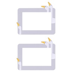 Allode 夢幻莊園開關貼紙 2入, NO.06 灰色鵝 小款