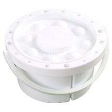 Hataesmall 簡潔日常水彩調色盤 圓形 XBT005 16.5cm, 1個, 9格