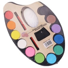 하태스몰 심플 물감팔레트 트럼펫 파우더 스몰사이즈 17.5 x 13 cm, 1개, 12칸