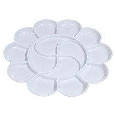 Hataesmall 日常水彩調色盤 中型調色盤 16.9 x 19 cm, 1個, 14格