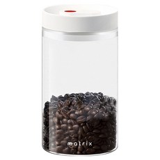 matrix 真空保鮮玻璃密封罐 白色, 1.2L, 1個