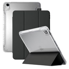 araree Afolio iPad Air 11 M2 M3 第5代 第4代 10.9 相容 Apple Pencil 收納對開式保護套, 黑色, 1個