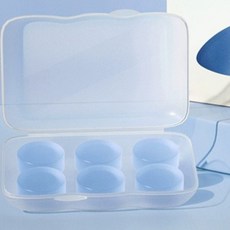 Nubina 睡眠用矽膠黏土耳塞 可塑形 防水 隔音 可清洗 耳塞 6入組 藍色, 1套