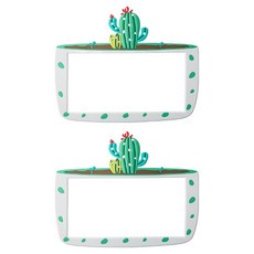 Allode 自然風開關貼紙 大型 2入, NO 09 白色花盆